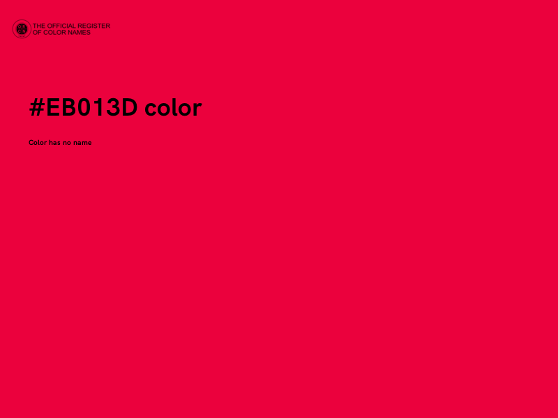 #EB013D color image