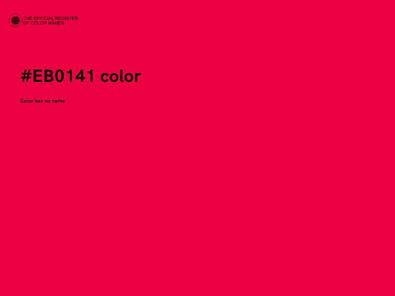 #EB0141 color image
