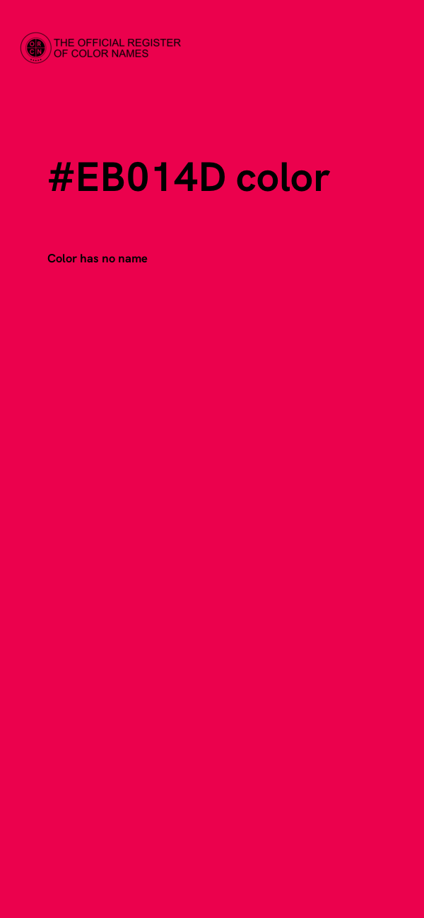 #EB014D color image