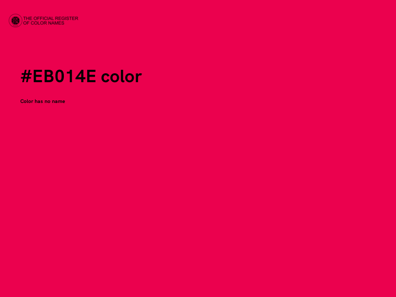 #EB014E color image