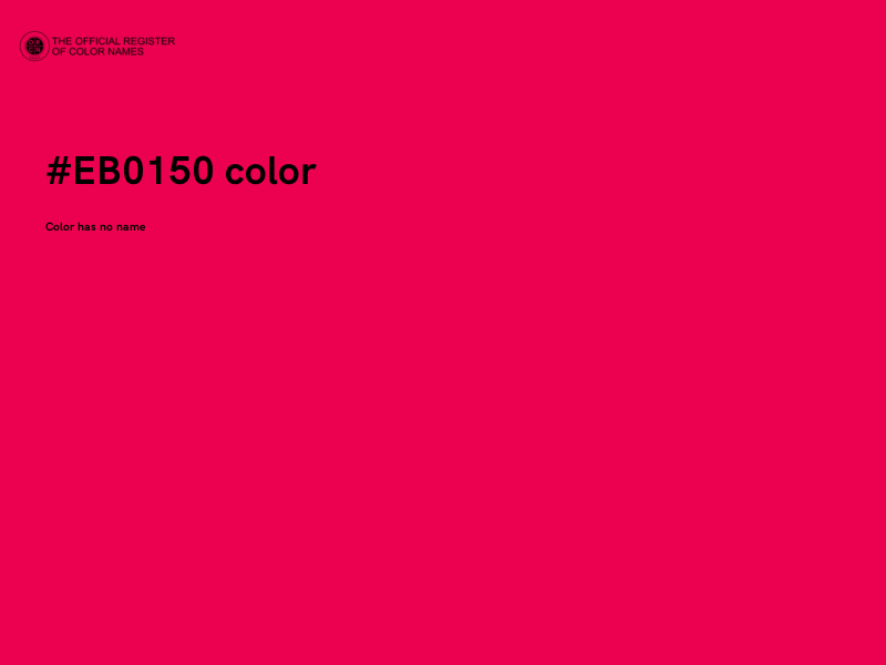 #EB0150 color image