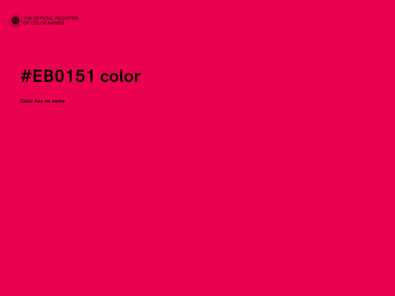 #EB0151 color image