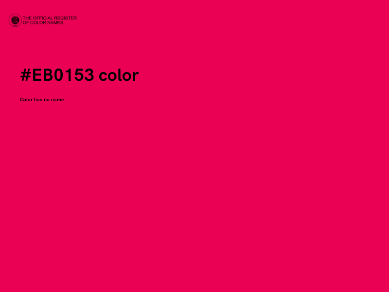 #EB0153 color image