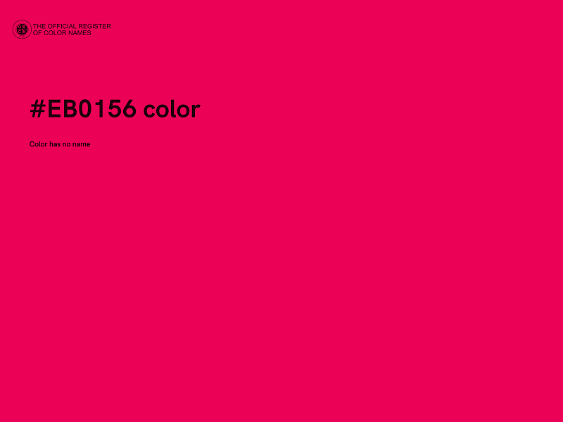 #EB0156 color image