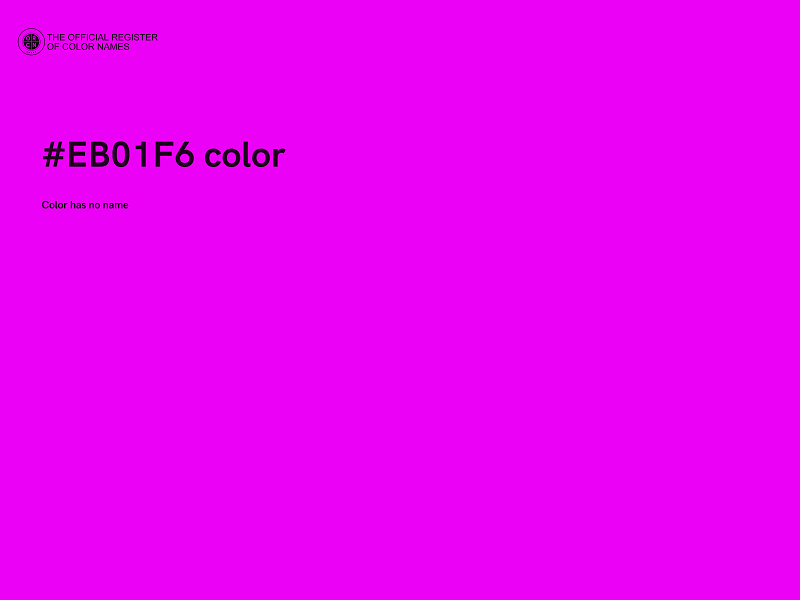 #EB01F6 color image