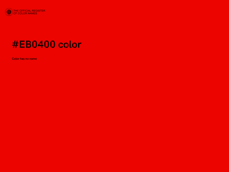 #EB0400 color image