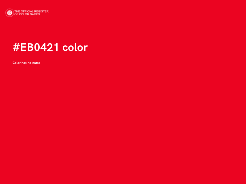 #EB0421 color image