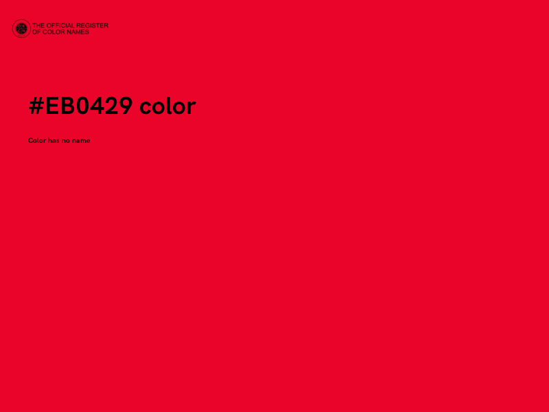 #EB0429 color image