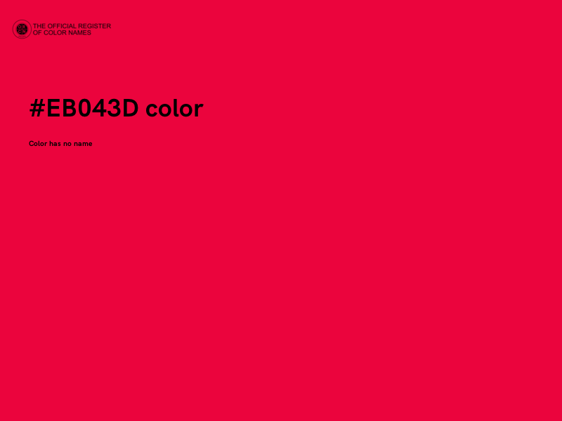 #EB043D color image