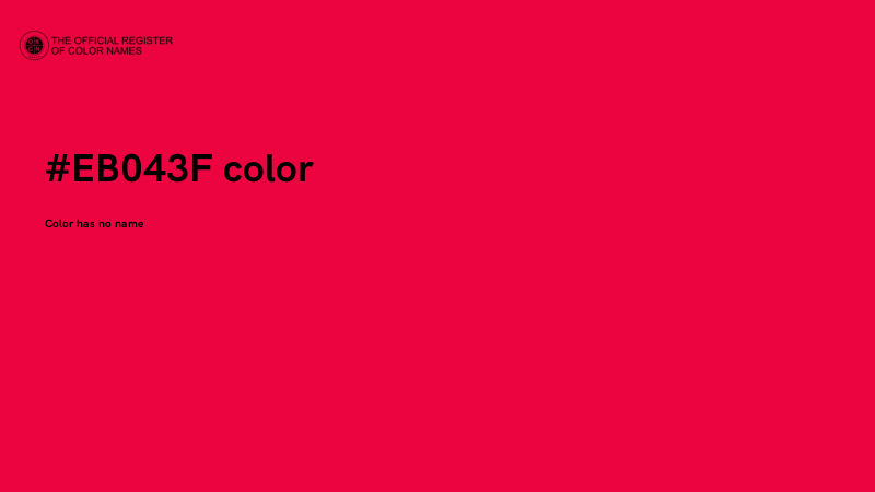 #EB043F color image