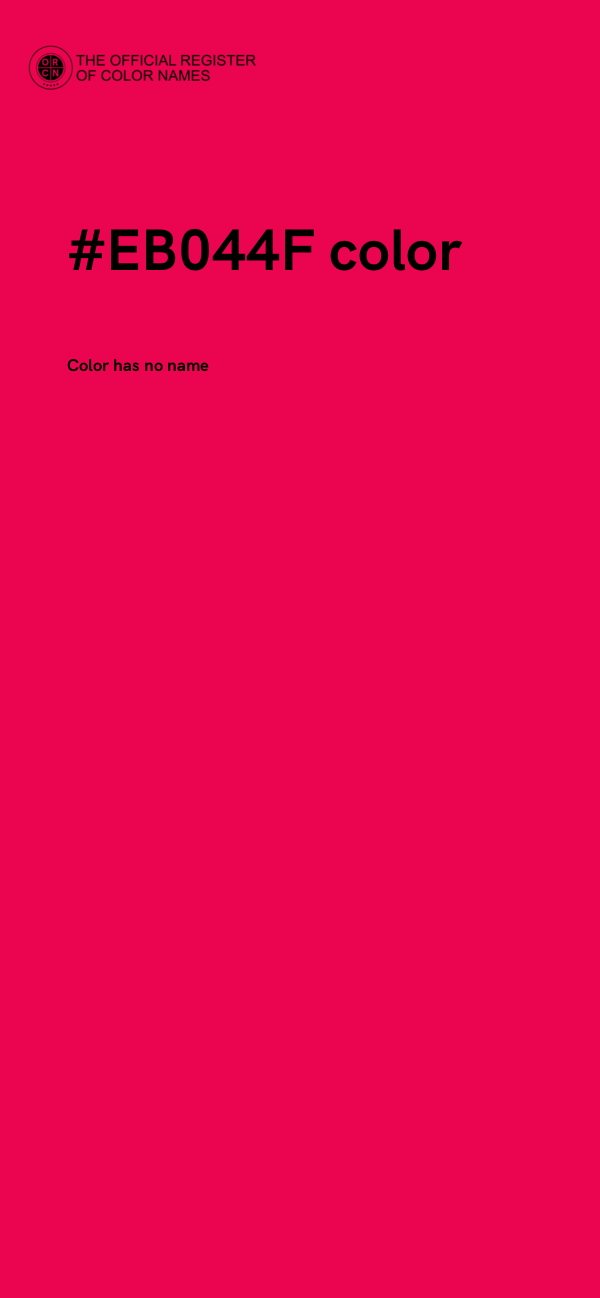 #EB044F color image
