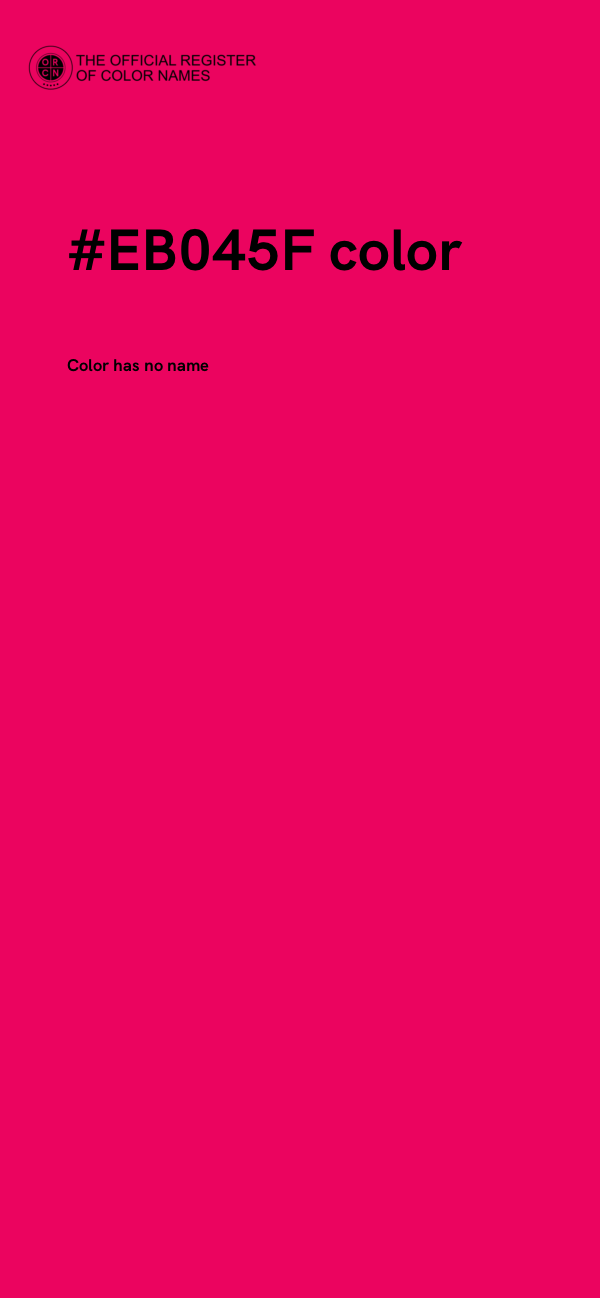 #EB045F color image