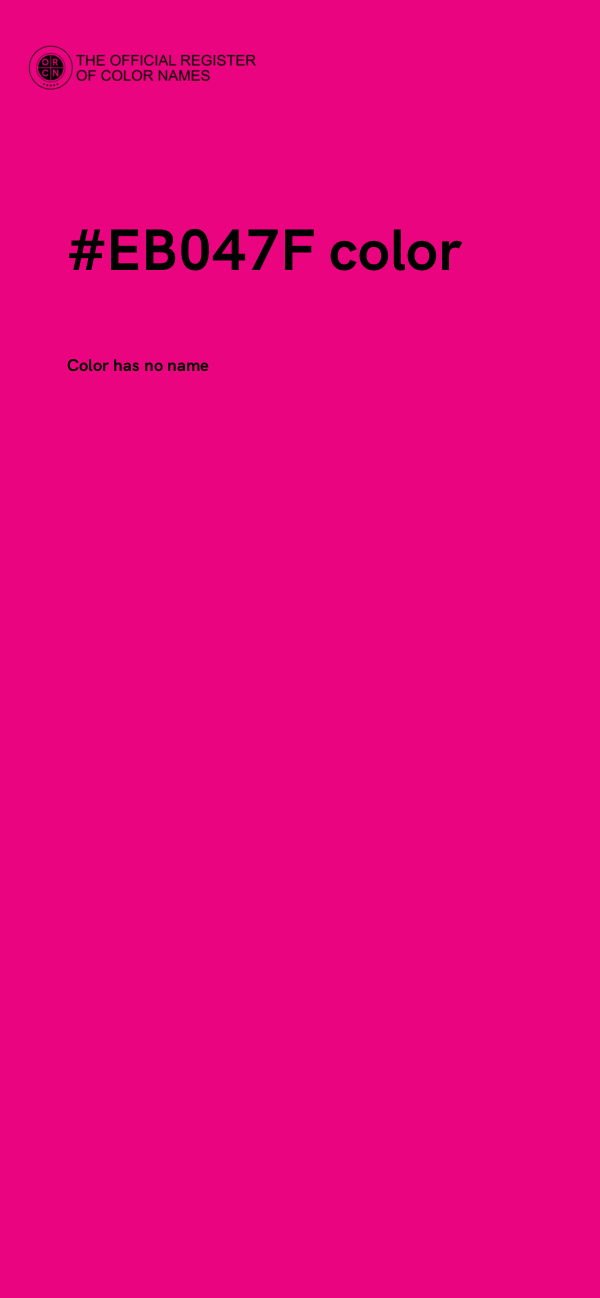 #EB047F color image