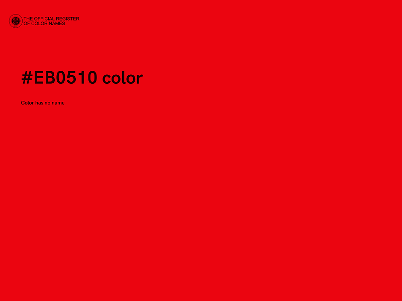 #EB0510 color image