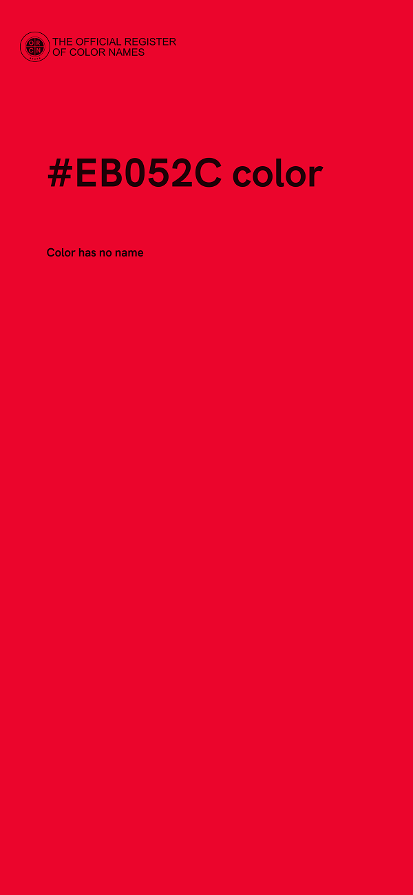 #EB052C color image