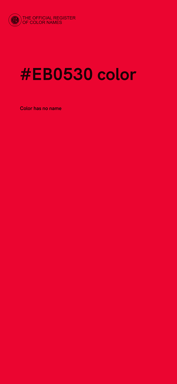 #EB0530 color image