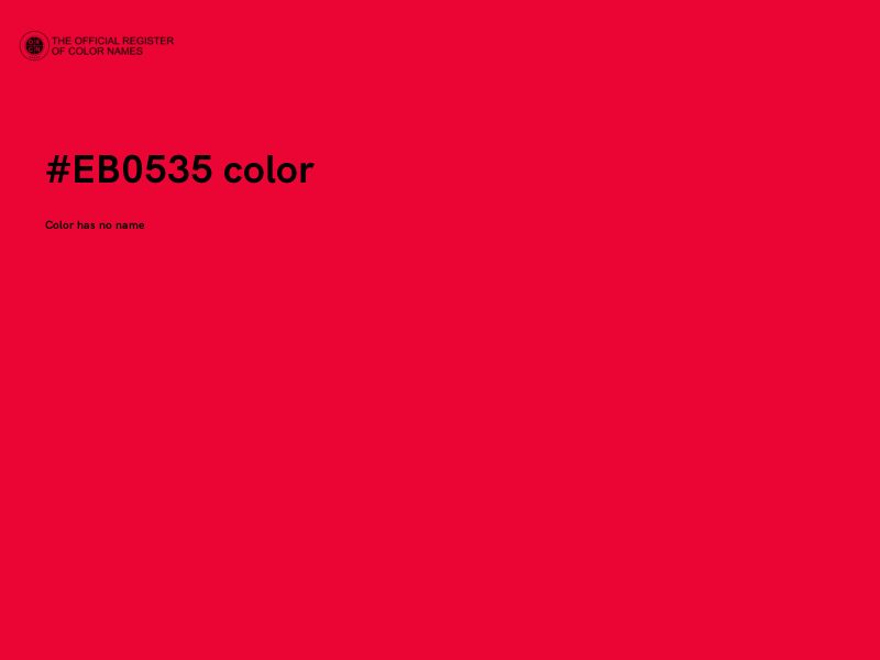 #EB0535 color image