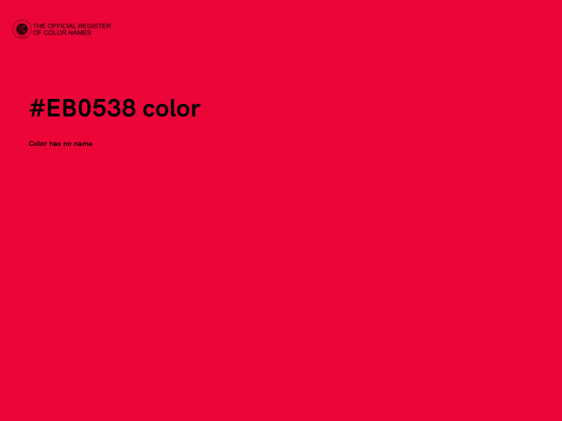 #EB0538 color image