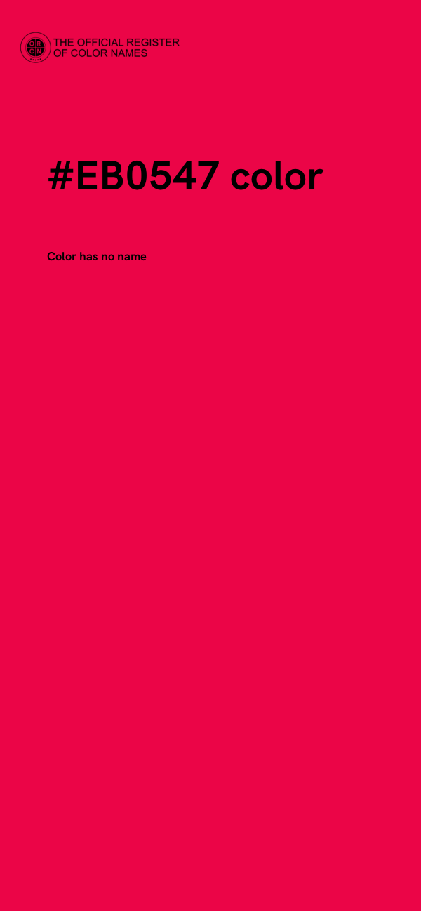 #EB0547 color image