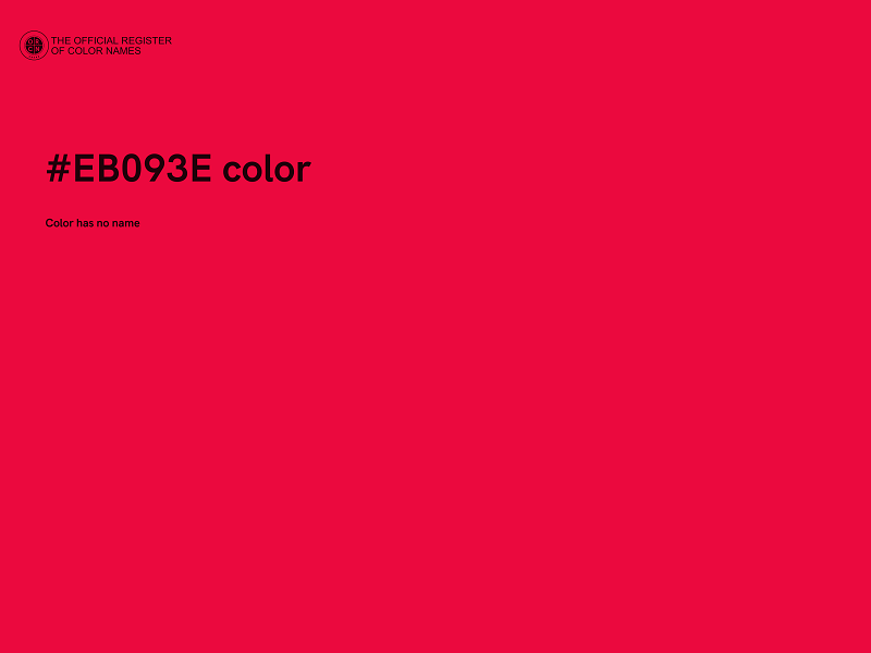 #EB093E color image