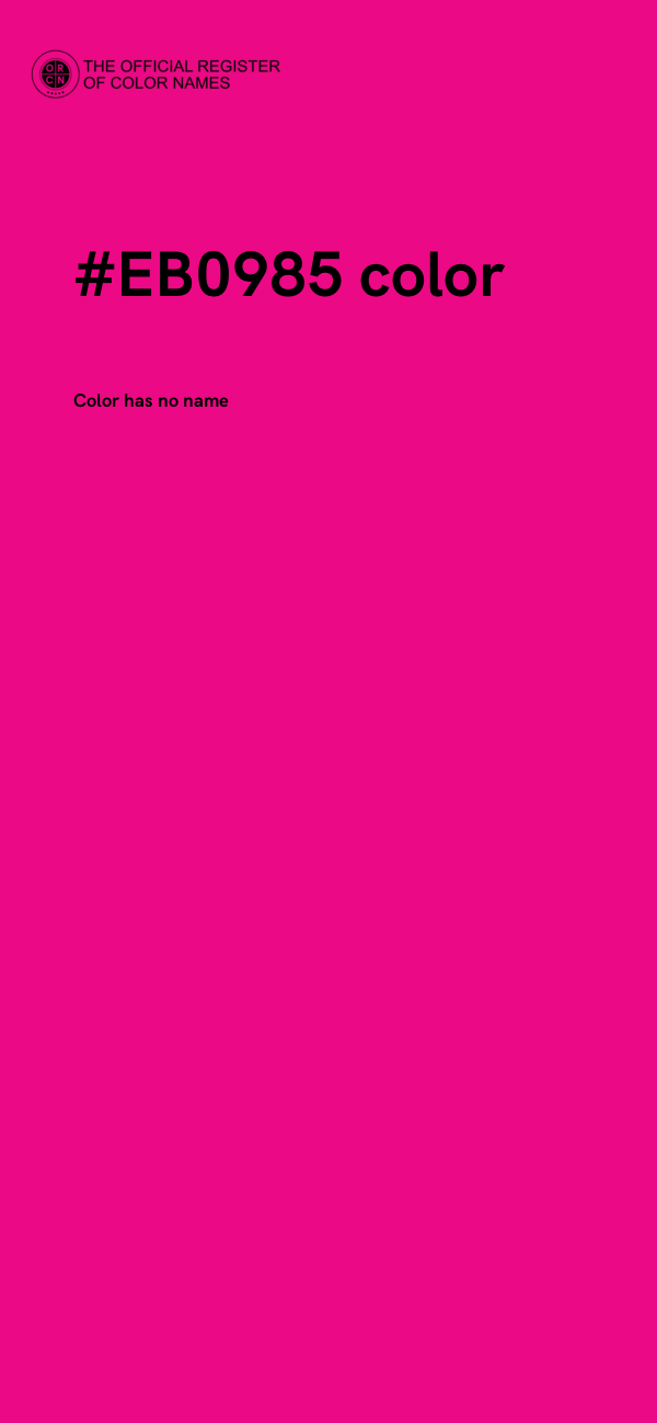 #EB0985 color image