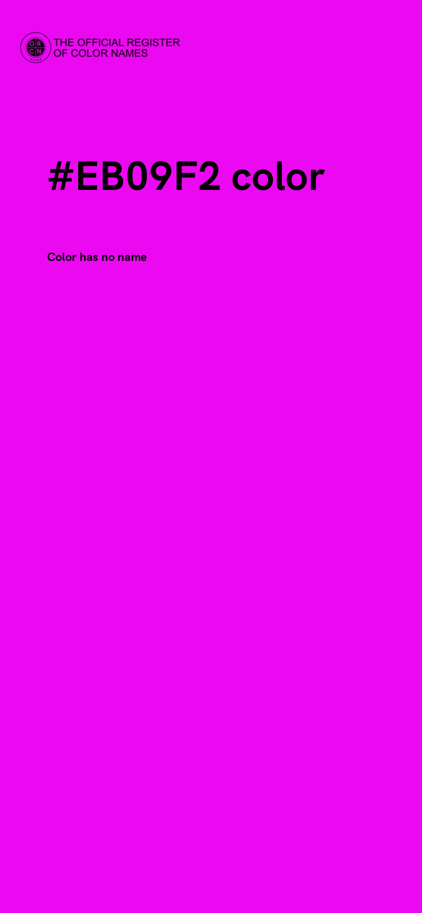 #EB09F2 color image
