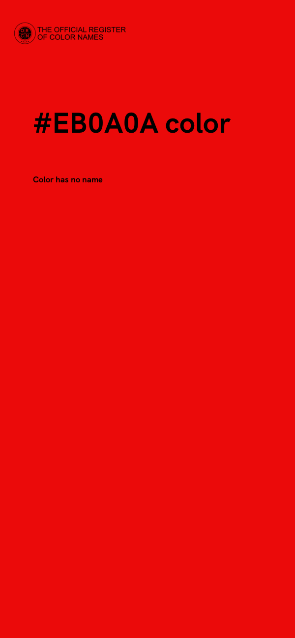 #EB0A0A color image