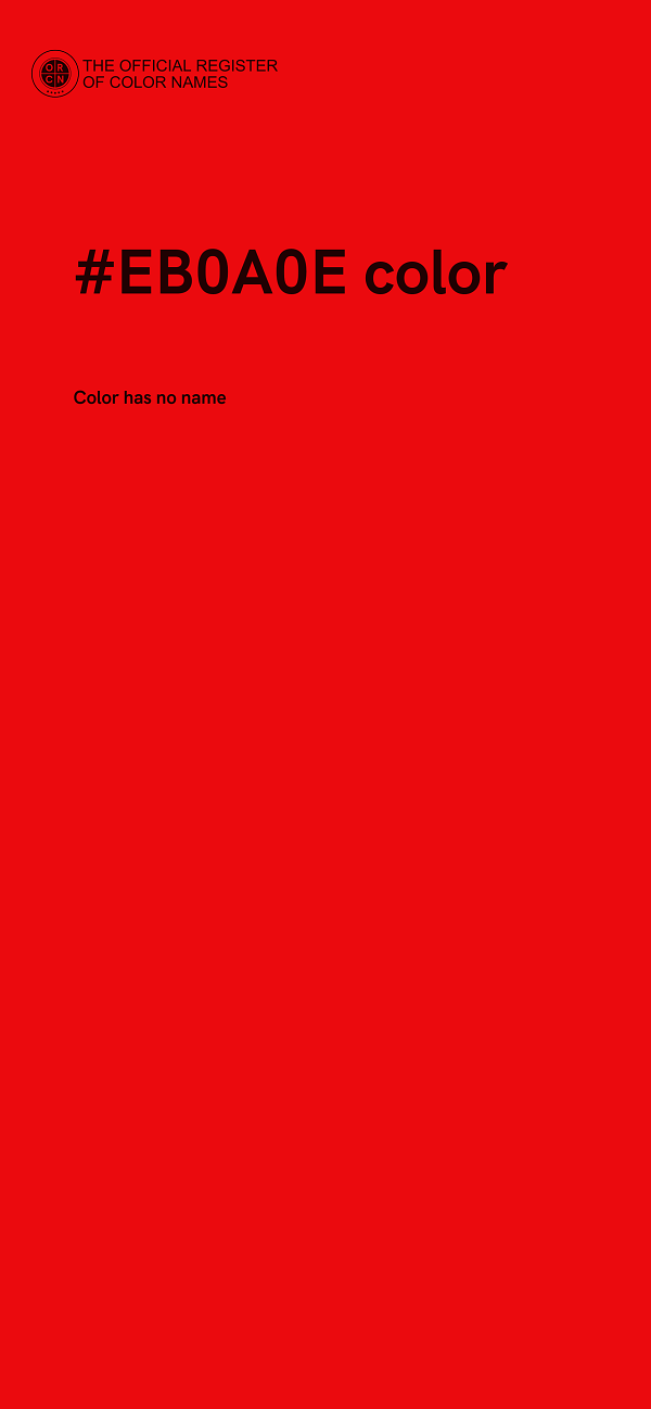 #EB0A0E color image