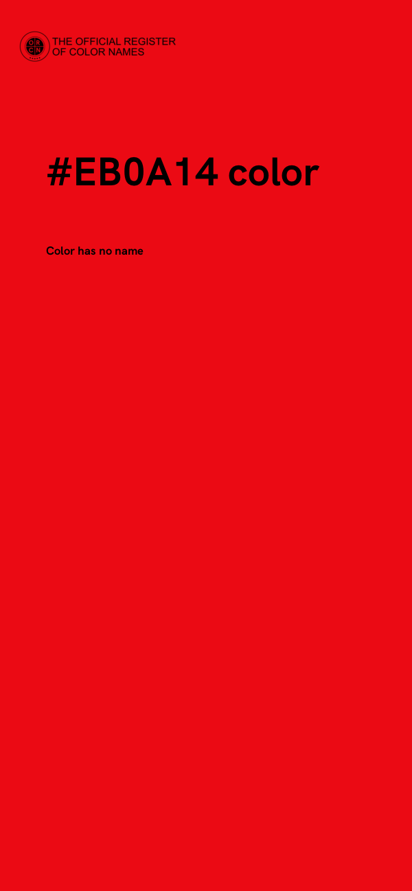 #EB0A14 color image