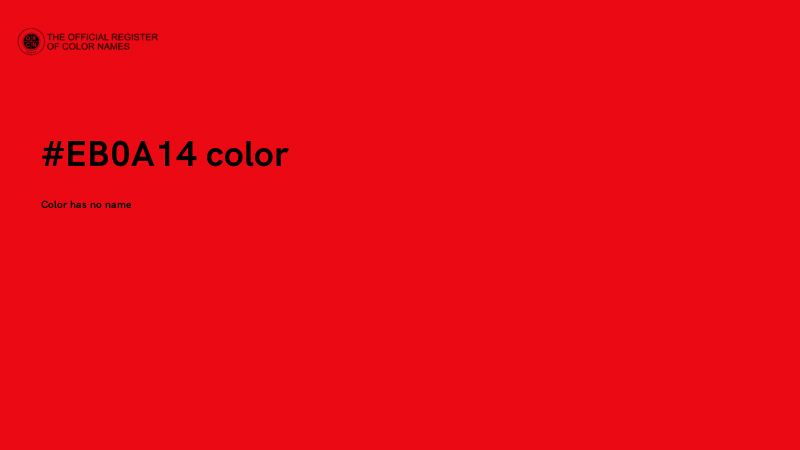#EB0A14 color image