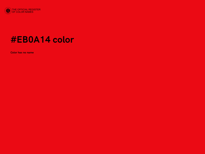 #EB0A14 color image