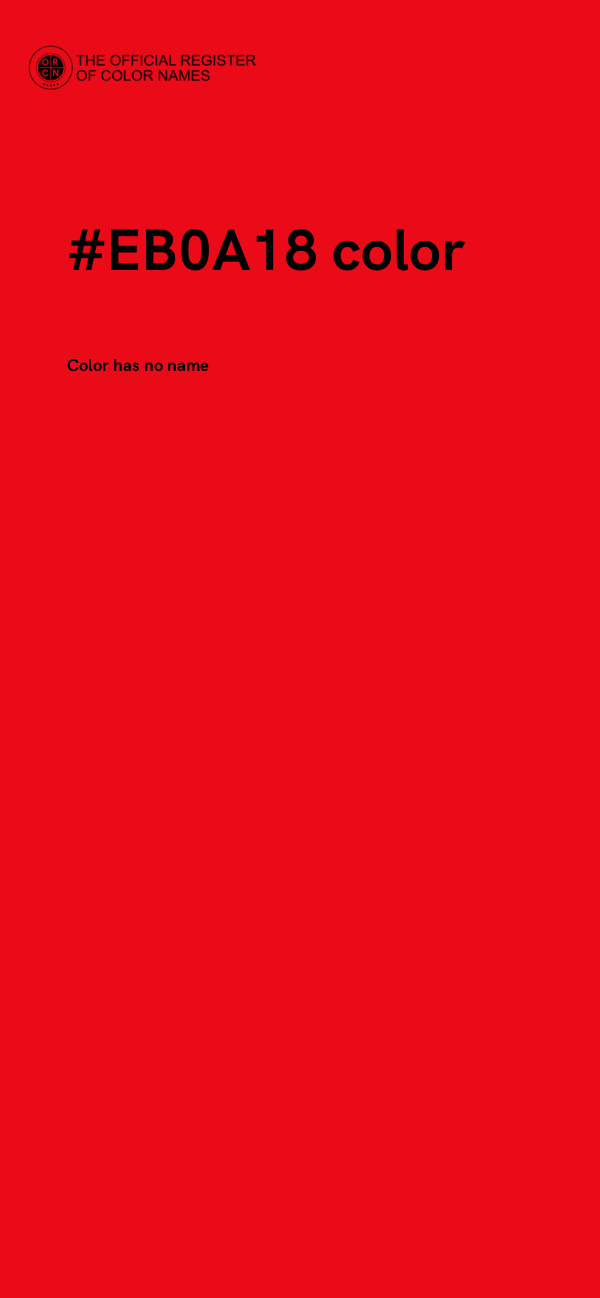 #EB0A18 color image