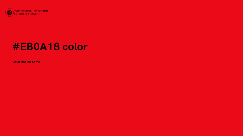 #EB0A18 color image