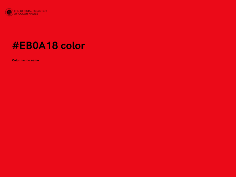 #EB0A18 color image