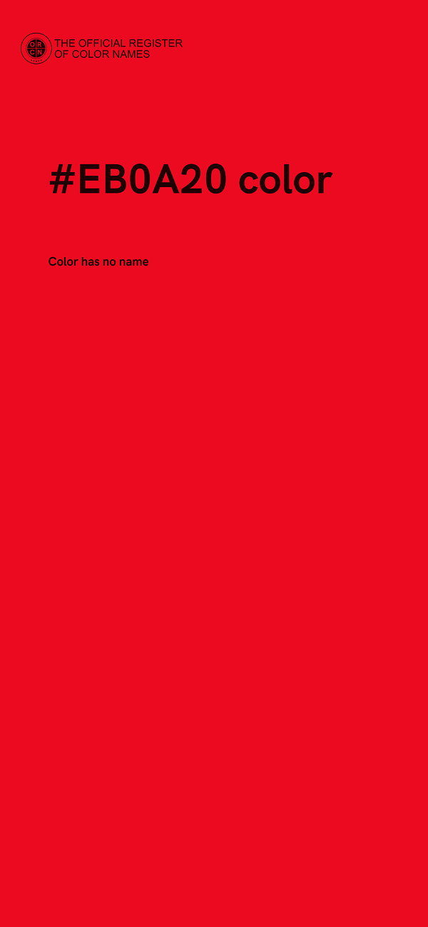 #EB0A20 color image