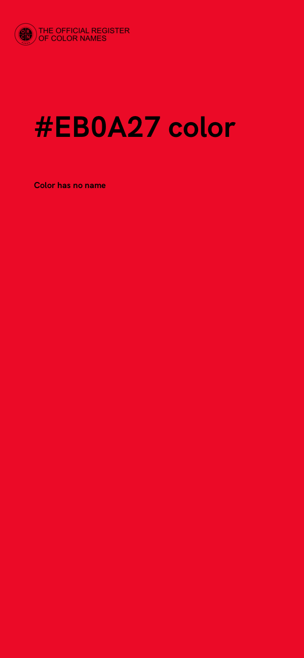 #EB0A27 color image