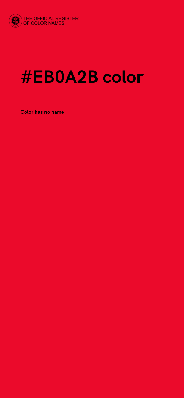 #EB0A2B color image