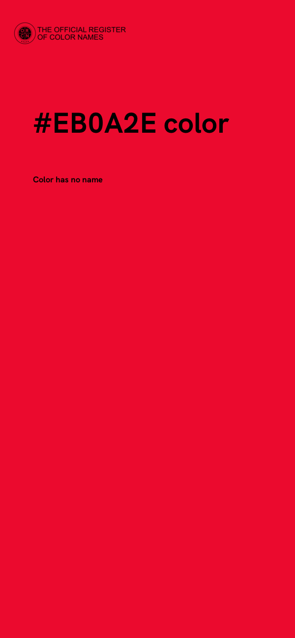 #EB0A2E color image