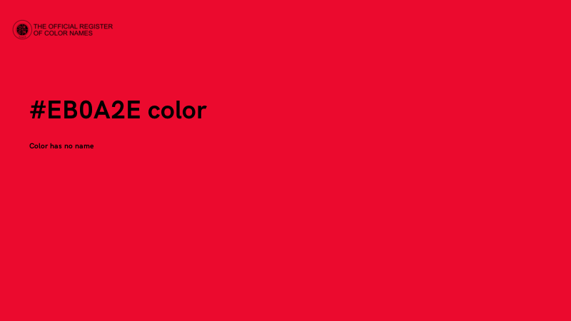 #EB0A2E color image