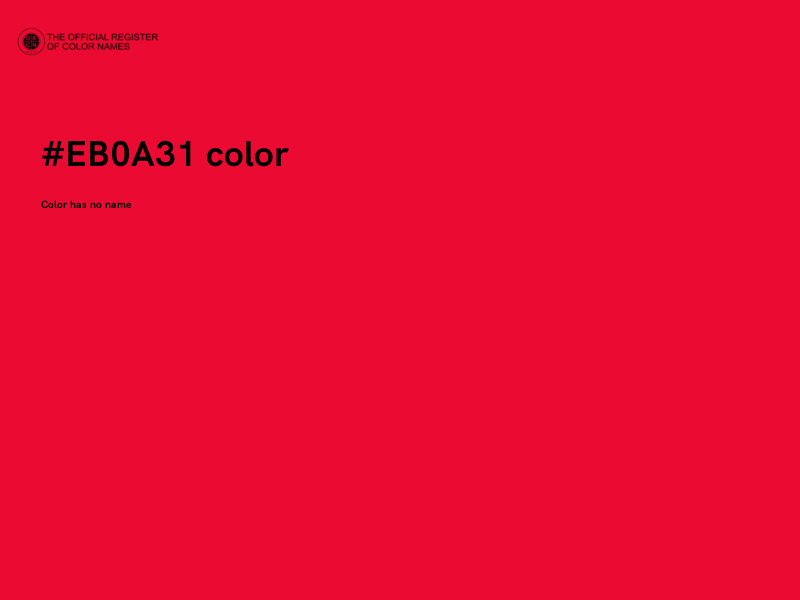 #EB0A31 color image