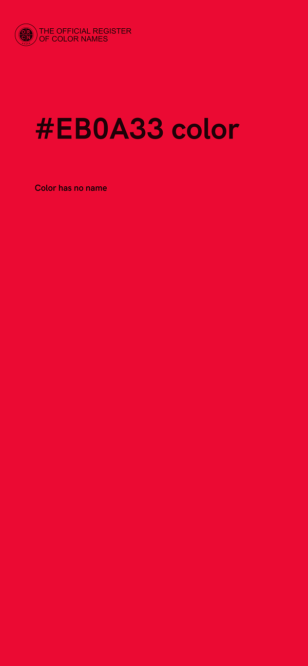 #EB0A33 color image