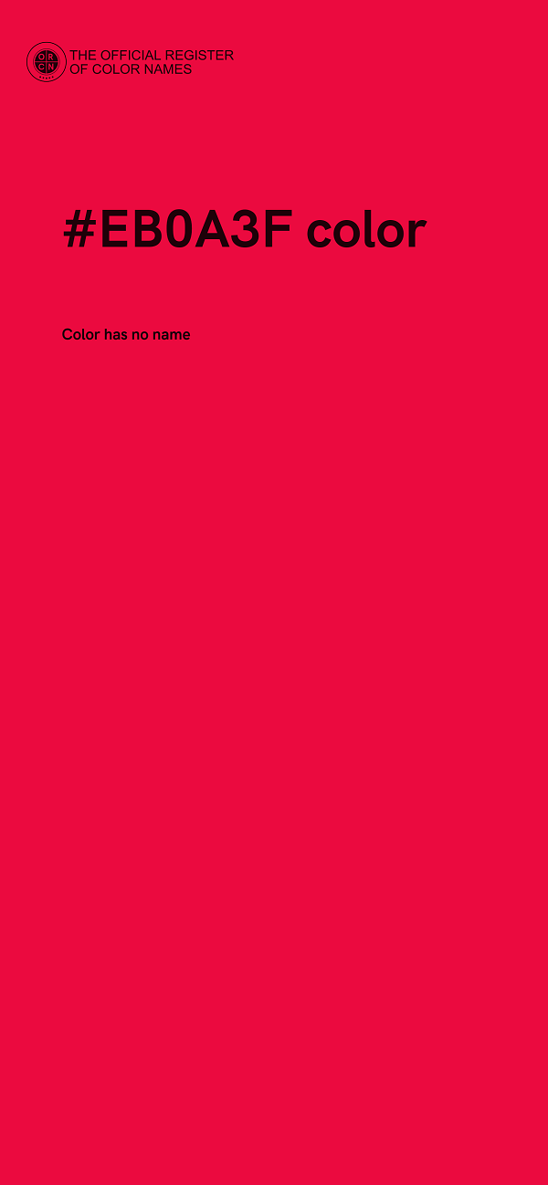 #EB0A3F color image