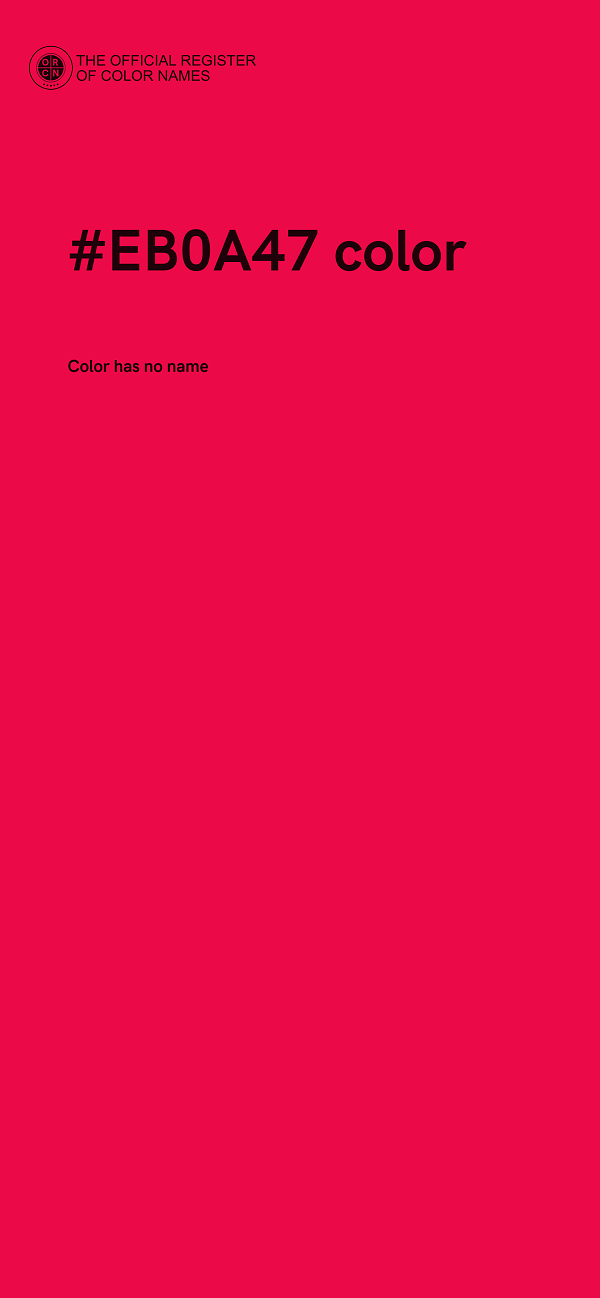 #EB0A47 color image