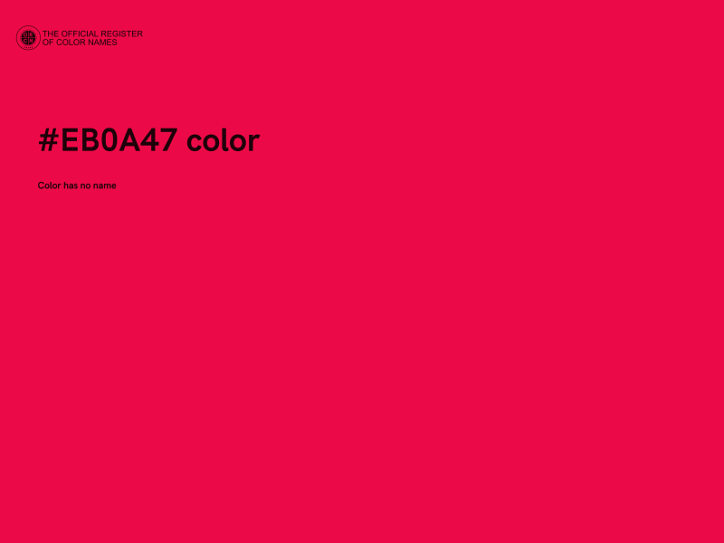 #EB0A47 color image