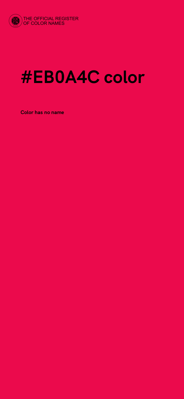 #EB0A4C color image