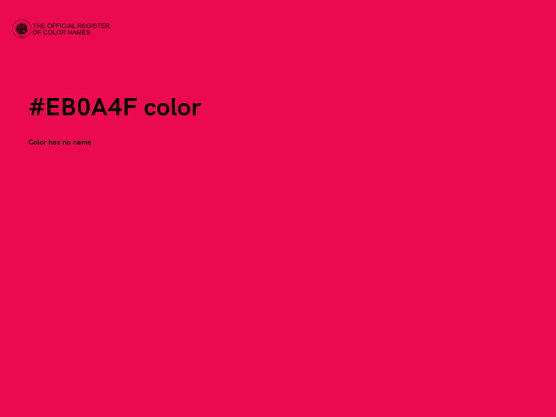 #EB0A4F color image