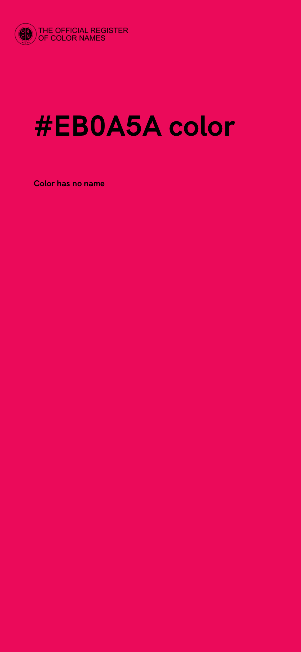 #EB0A5A color image