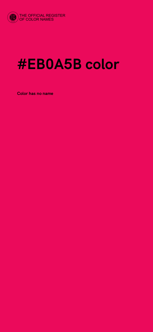 #EB0A5B color image