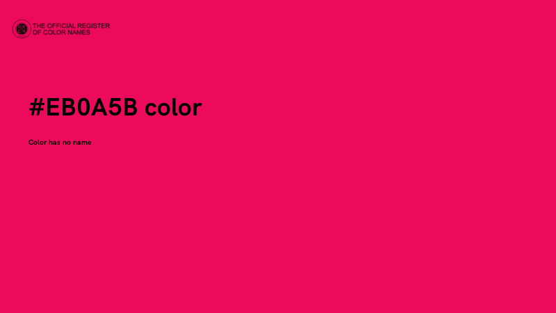 #EB0A5B color image