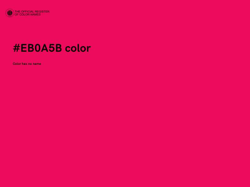 #EB0A5B color image